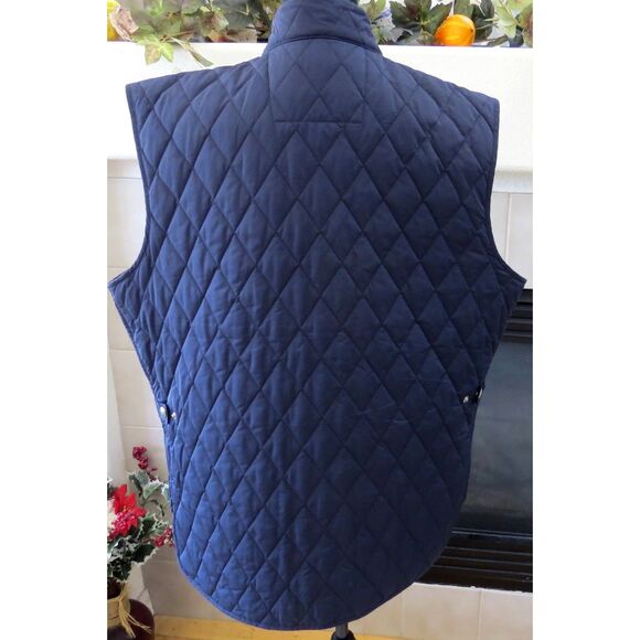 Banana Republic Men's Luis Quilted Vest Navy Blue Large EUC - Picture 4 of 13